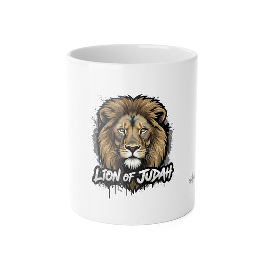 White Mug, (11oz)-LION OF JUDAH