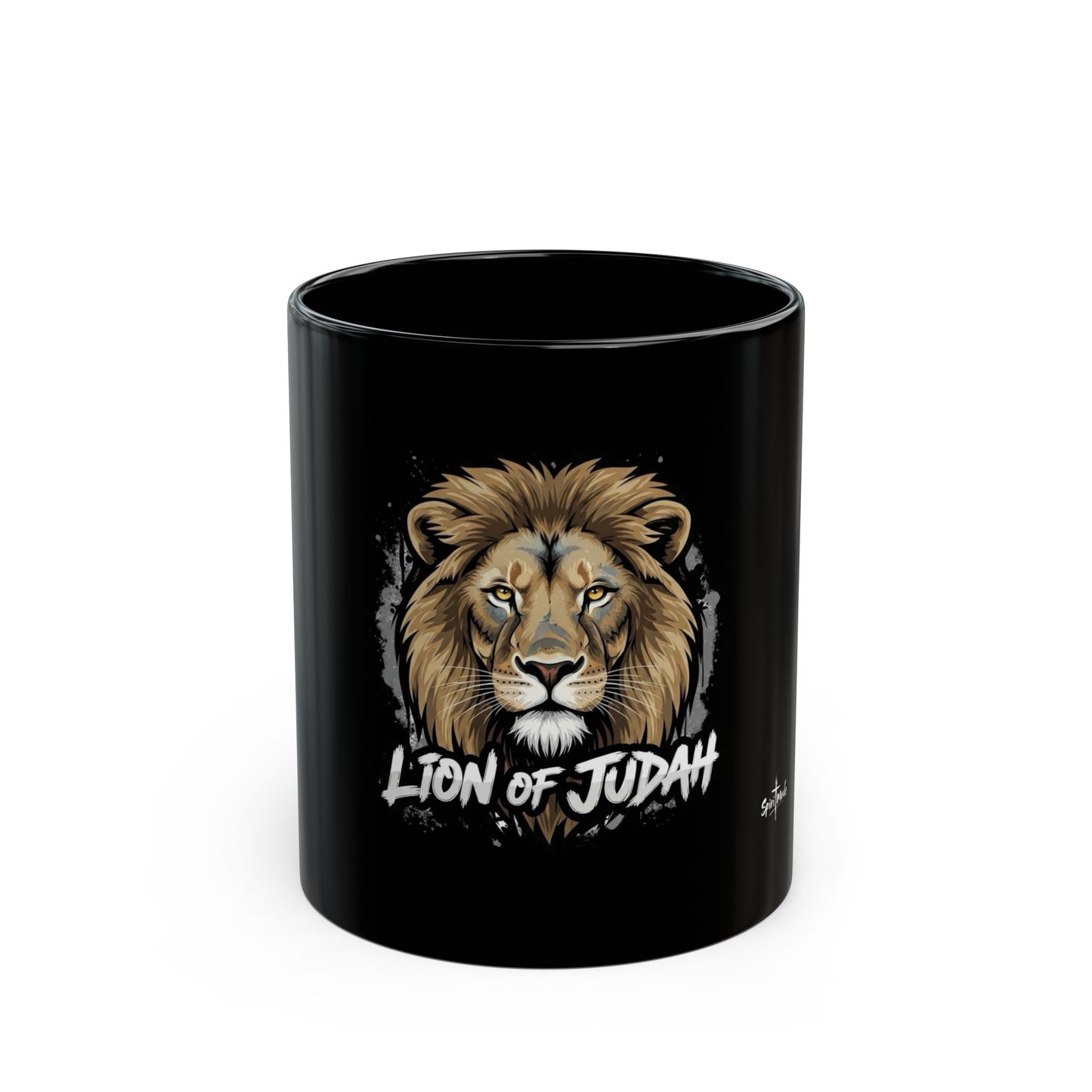 Black Mug (11oz)-LION OF JUDAH