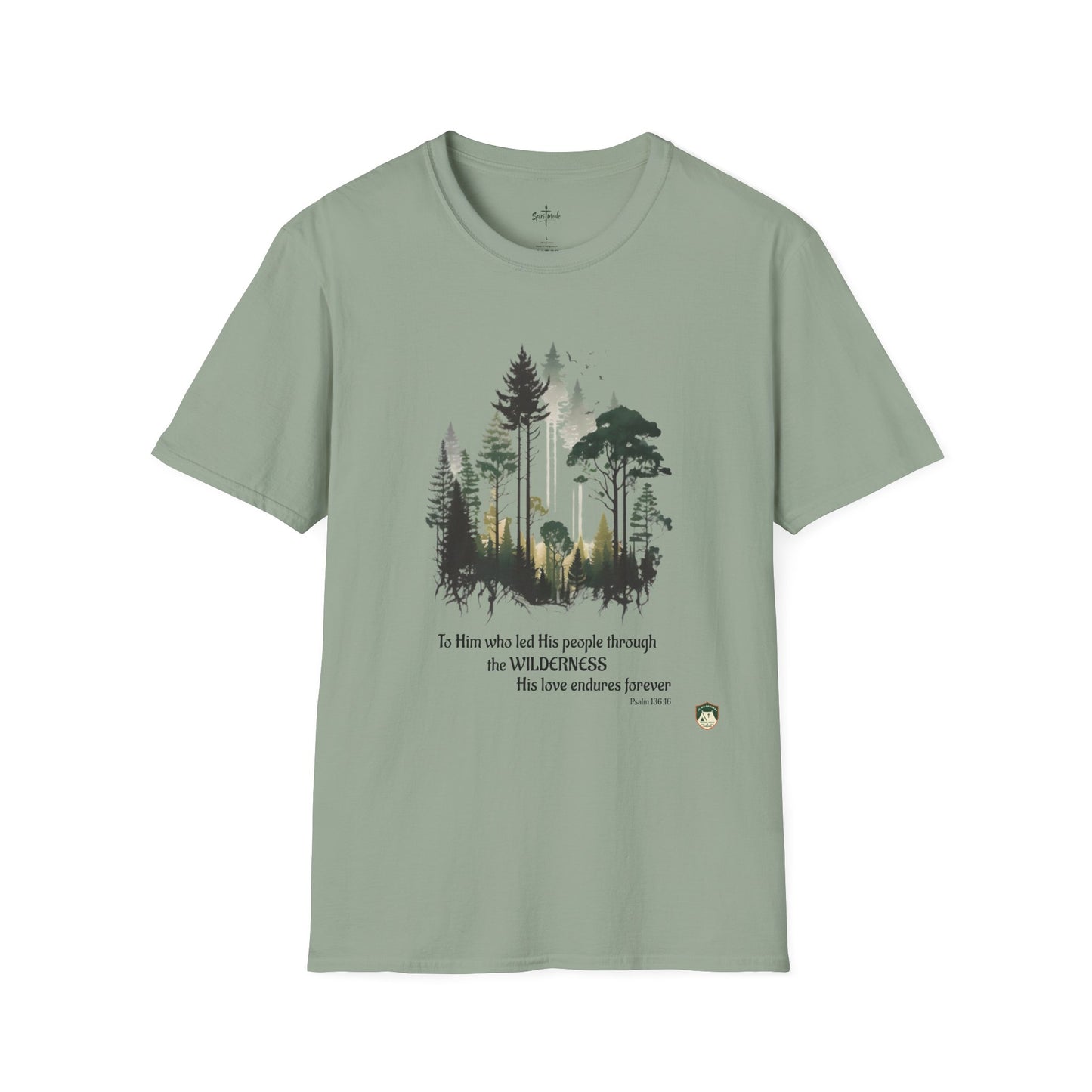 JC Wilderness Psalm 136:16 T-Shirt-Available in Sand and Sage