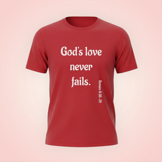 GOD'S LOVE NEVER FAILS-Unisex Softstyle T-Shirt