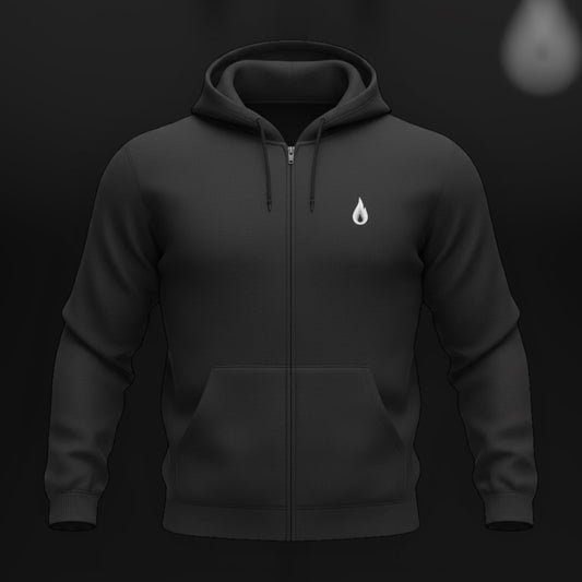 SPIRITMODE Brand Zippered Hoodie-Select Black, Navy or Dark Heather