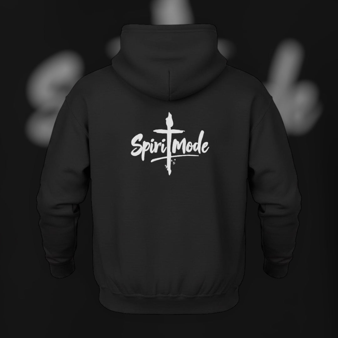 SPIRITMODE Brand Zippered Hoodie-Select Black, Navy or Dark Heather