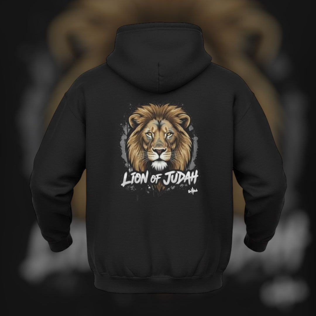 LION OF JUDAH - Available in Black and Dark Heather (Zippered Hoodie)