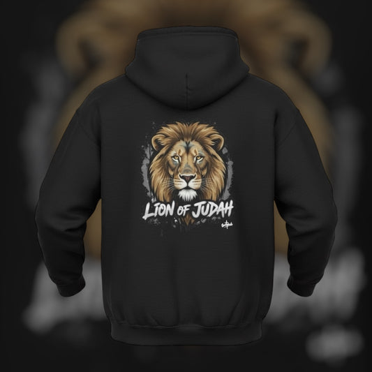 LION OF JUDAH - Available in Black and Dark Heather (Zippered Hoodie)